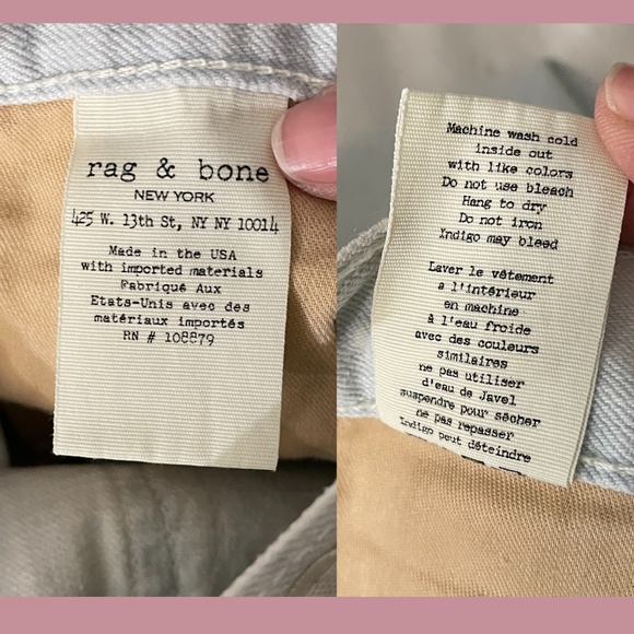 NWT! $190 rag & bone/JEAN Boyfriend Jeans‎ in Bleachout [SZ 28 ] - Picture 4 of 16